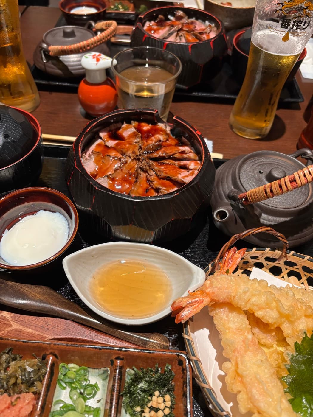 Japanese beef donburi set